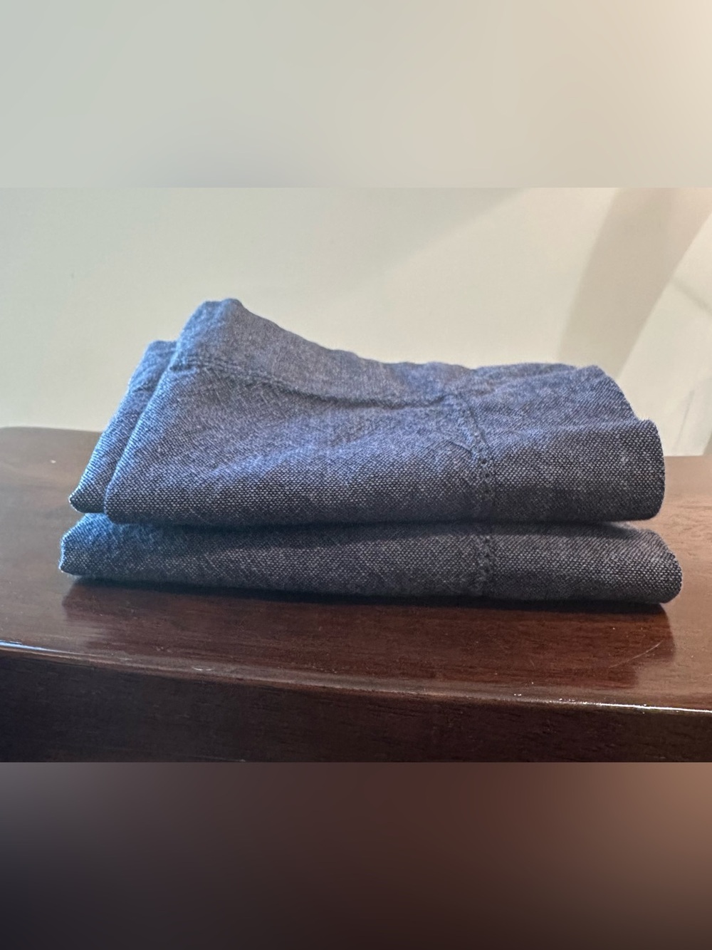 100% cotton • set of 2 cloth place mats • could be used as napkins • deep indigo